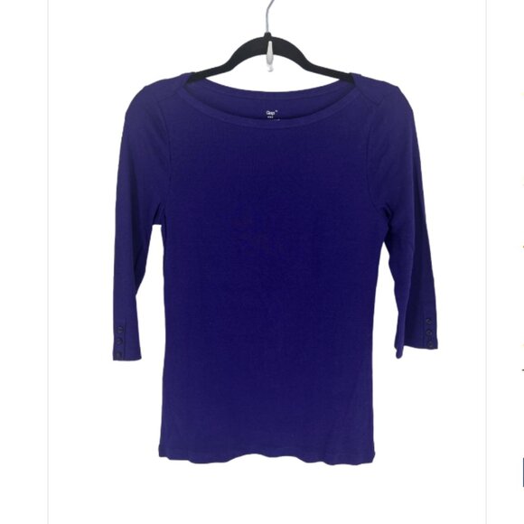 Gap - Supersoft Boatneck 3/4 Sleeve Tee 510814-00 | Medium | Navy Uniform Blue - Picture 1 of 6